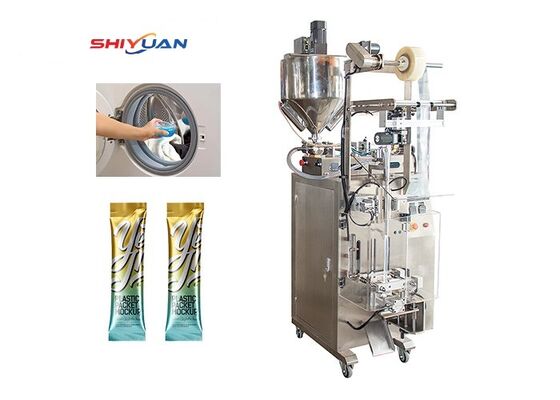 Vertical Liquid Paste Sachet Filling Packing Machine Three Side Back Seal