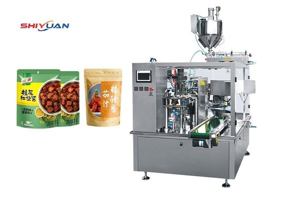 kaufen Automatische Eckspritze Doypack Taschenfüllmaschine, Flüssigkeit Suppe Verpackungsmaschine online manufacture