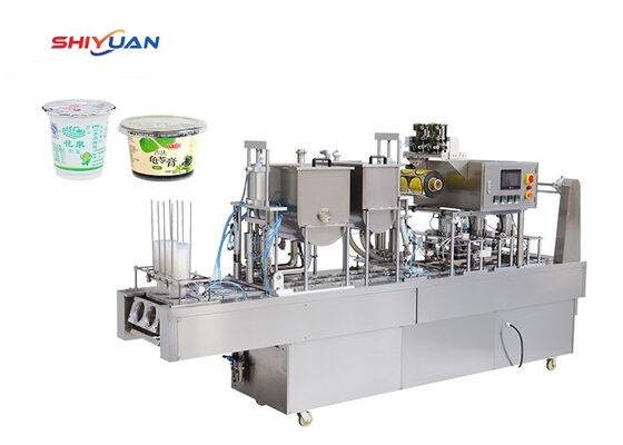 ซื้อ เครื่องบรรจุกระป๋องอัตโนมัติ Curd Cup ติดป้ายและปิดเครื่อง OEM 9KW 380V online manufacture