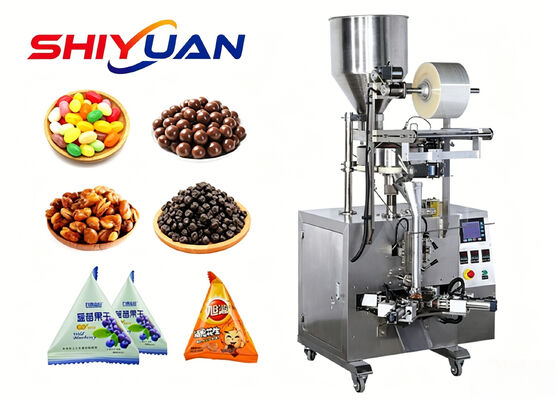 شراء 20-60 كيس/دقيقة آلة تعبئة كيس المثلث ، شيكولاتة وجبات خفيفة الفول السوداني online manufacture