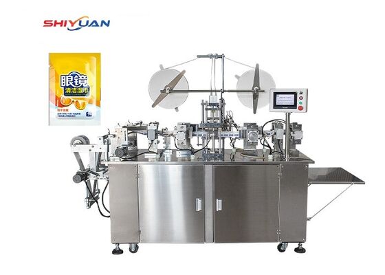 Kopen 500 kg Alcohol Pad Making Machine met een productiecapaciteit van 100 tot 200 stuks per minuut en PLC-besturing met touchscreen online manufacture