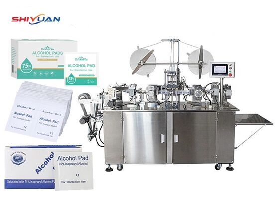 Acheter 220V/380V Machine de fabrication de tampons d'alcool avec 5 ml - 15 ml de volume de remplissage réglable et feuille d'aluminium ou d'étanchéité de film plastique online manufacture